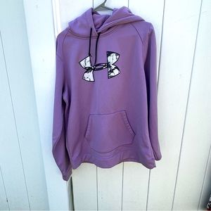 Under Armour XL Semi-Fitted Lavender Hooded Sweatshirt